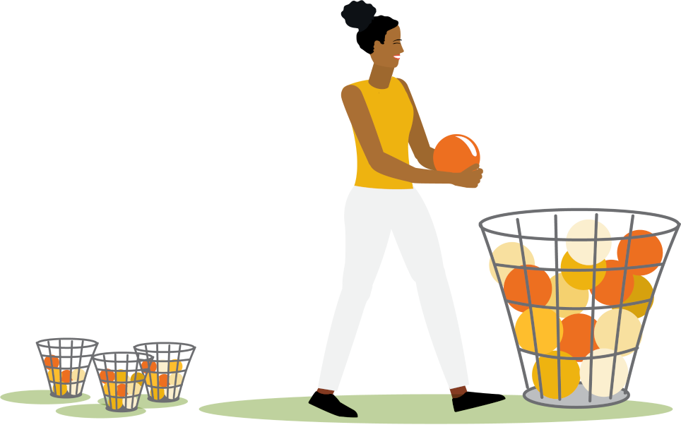 Woman with basket